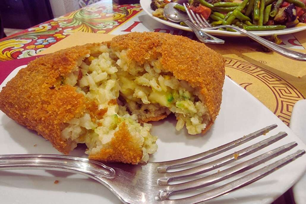 pistachio arancino in rome