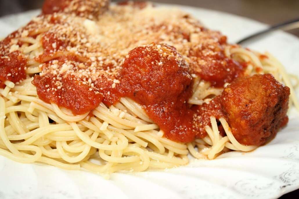 Spaghetti con polpette