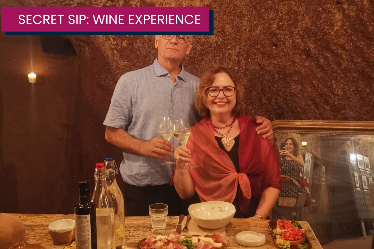 candlelight wine pairing with food tasting in roman cave 6