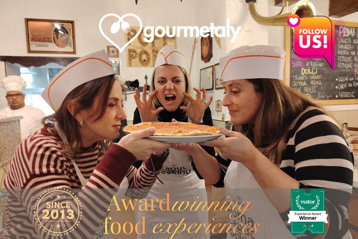 pizza class in authentic roman pizzeriaRome by gourmetaly food tours www.gourmetaly.com